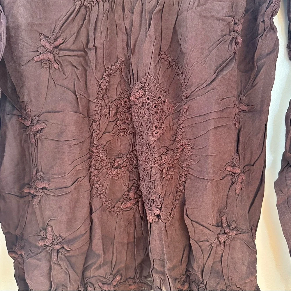 Zara Long Sleeve Top in Deep Brown Chocolate - Picture 5 of 10